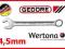 KLUCZ PŁASKO-OCZKOWY MODEL 7 - 4,5mm GEDORE