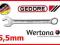 KLUCZ PŁASKO-OCZKOWY MODEL 7 - 5,5mm GEDORE