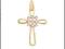 ZŁOTY 585 FANTAZYJNY ŁADNY KRZYŻ KRZYŻYK 1,7x1,2cm