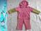 Dres dla dziewczynki spodnie bluza kaptur 74 9m