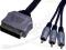 Kabel EURO(SCART)/3xRCA 2,5m DIGITAL GOLD (716