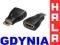 Adapter przejściówka mini HDMI do HDMI A-C mini+++