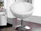 Fotel biały UFO obrotowy nowoczesny do salonu Modo