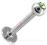 Kolczyk do wargi labret z kryształkiem 1.6/8/4mm