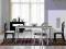 Stół szklany LUIGI A 160x80 biały blat czarny