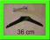 wieszaki drewniane na ubrania CZARNE  5 szt. 36cm