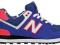 NEW BALANCE WL574YCB NIEBIESKIE Białe 2014 R 39