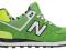 NEW BALANCE WL574YCG Zielone Białe 2014 R 37