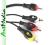 kabel jack 3,5 4 PIN polowy / 3 RCA chinch - 3,0 m