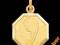 wisiorek złoty medalik ośmiokątny pr585 GRATISY