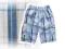 SPODENKI BAWEŁNIANE W KRATĘ ROZMIAR 140/146