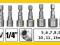 Nasadki wkrętakowe 1/4