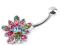 KOLCZYK DO PĘPKA PIERCING KWIATEK KWIATKI CYRKONIE