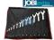 KLUCZE PŁASKO-OCZKOWE ODGIĘTE 6-32mm 12el JOBI