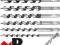 WIERTŁA DO DREWNA 6CZ 230MM PROFI ZESTAW