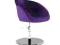 RONDA FOTEL FRYZJERSKI NOWOCZESNY FIOLETOWY SKAJ