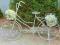 rower kwietnik 6 doniczek szary metalowy vintage
