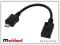 Adapter gniazdo mini USB - wtyk micro USB na kablu