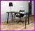 Biurko Tifone 125x65 cm, czarne