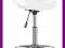 OBROTOWY lekki HOKER krzesło BAROWE białe CHROM @
