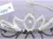 DIADEM korona Olivia  posrebrzany Svarowski zircon