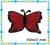 APLIKACJA TERMO MOTYL 5x6,5 cm czerwony