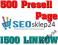 1500 Linków Presell Page z PR1-PR5 Pozycjonowanie