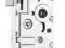 Zamek wpuszczany 72/55 WC HOBES K335.4 (K322.4)