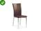 Krzesło metalowe K113 c.brąz eco skóra K-113