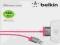 BELKIN Kabel ładujący 2.1A 30pin/USB 2m różowy