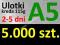 Ulotki A5 nakład 5000 szt., kreda 115g, 2-5 dni