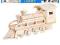 PUZZLE DREWNIANE PRZESTRZENNE 3D LOKOMOTYWA PAROWA