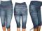 Krótkie spodenki ciążowe_ jeans_ do kolan_  r.M