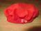 Czerwony beret z weluru 12 mies. 74/80 cm