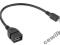 Kabel USB gniazdo A - wtyk mini USB 20cm OTG
