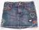GAP jeansowa spódniczka mini z serduszkami 92