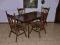 KOMPLET STÓŁ I CZTERY 4 KRZESŁA ZESTAW KRZESEŁ