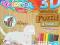 DREWNIANE PUZZLE 3D MAŁPA DO KOLOROWANIA