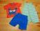Rampers H&amp;M, spodenki i tshirt C&amp;A r.68