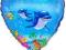 BALON 18'' balony serce hel DELFINY delfin foliowe