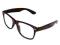 OKULARY NERD ZERÓWKI WAYFARER NERDY Brązowe