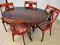 STÓŁ ROZKŁADANY 4 KRZESŁA KOMPLET BIEDERMEIER