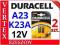 2 SZT BATERIA 12V DURACELL A23 K23A LRV08 MN21 FV