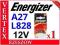 BATERIA BATERIE ENERGIZER 12V  L828 27A A27 MN27