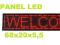PANEL LED REKLAMA BANER CZERWONY 68x20x5,5 USB