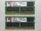 PAKIET 2 X PAMIĘĆ RAM KINGSTON 2GB PC3-10600 DDR3