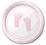 TALERZE BABY SHOWER ROCZEK STÓPKI PLAID RÓŻOWE