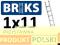 DRABINA ALUMINIOWA PRZYSTAWNA BRIKS 1x11 [3,10m]