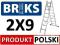DRABINA ALUMINIOWA BRIKS PRZYSTAWNO-ROZSTAWNA 2x9