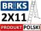 DRABINA ALUMINIOWA BRIKS PRZYSTAWNO-ROZSTAWNA 2x11
